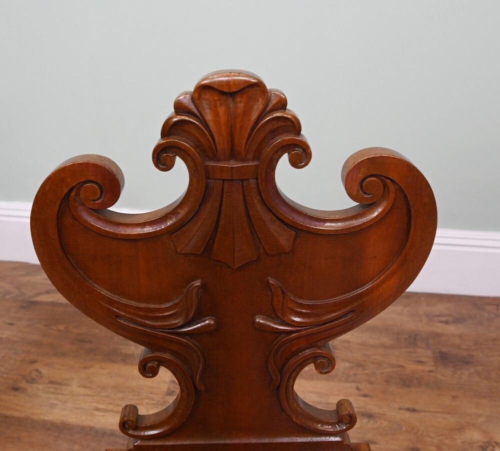 Pair Regency Hall Chairs Shield Back Gillows Mahogany 1815 photo buy