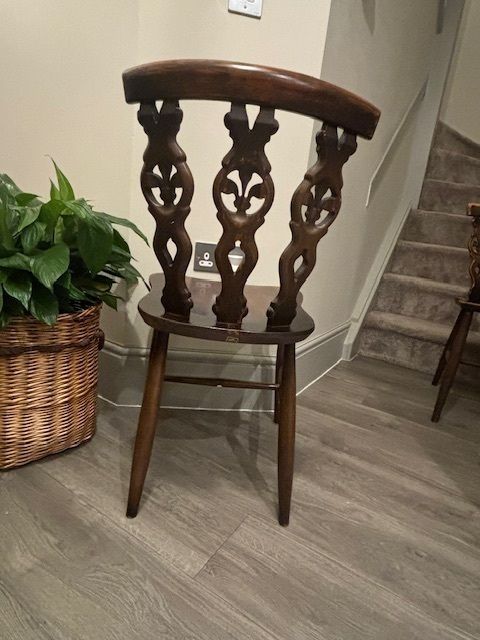 4 Ercol Windsor Fleur De Lis Chairs Traditional Finish Free Nationwide Delivery photo vinterior