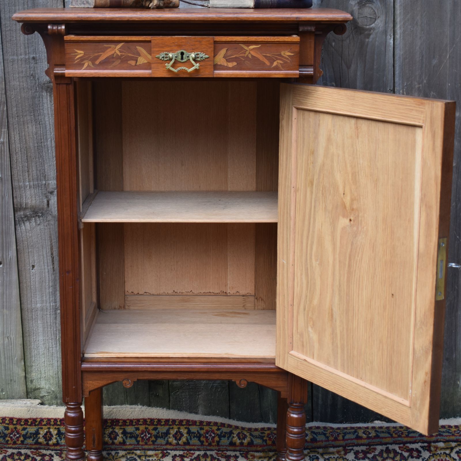 photo buy Antique 1930s Rare Oscar Nilsson Snickara Stockholm Bird Inlaid Rosewood Cabinet