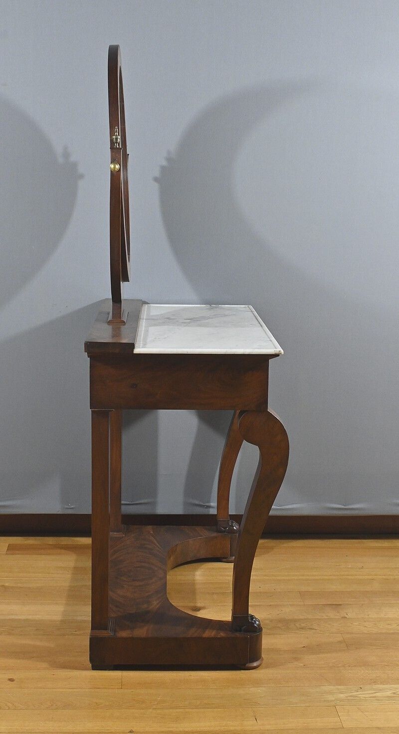 1830.0 Mahogany Burl Dressing Table, Restoration Period – Early 19th Century photo