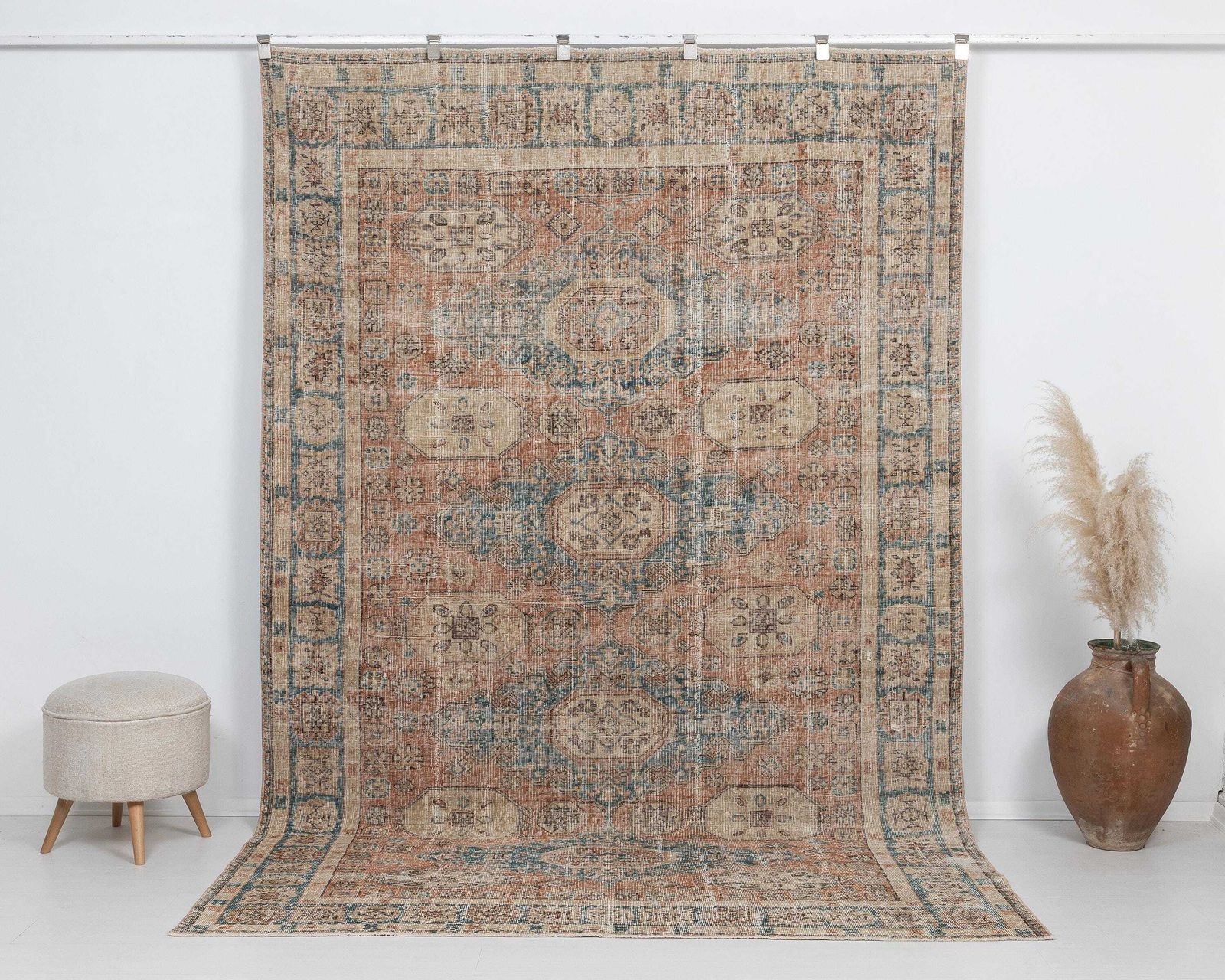 6.4 X 10.2 Feet Vintage Rug, Unique Turkish Rug, Area Rug, Oushak Rug, Antique Rug, Living Room Rug, Handmade Rug, Old Rug, Wool Rug, A4794