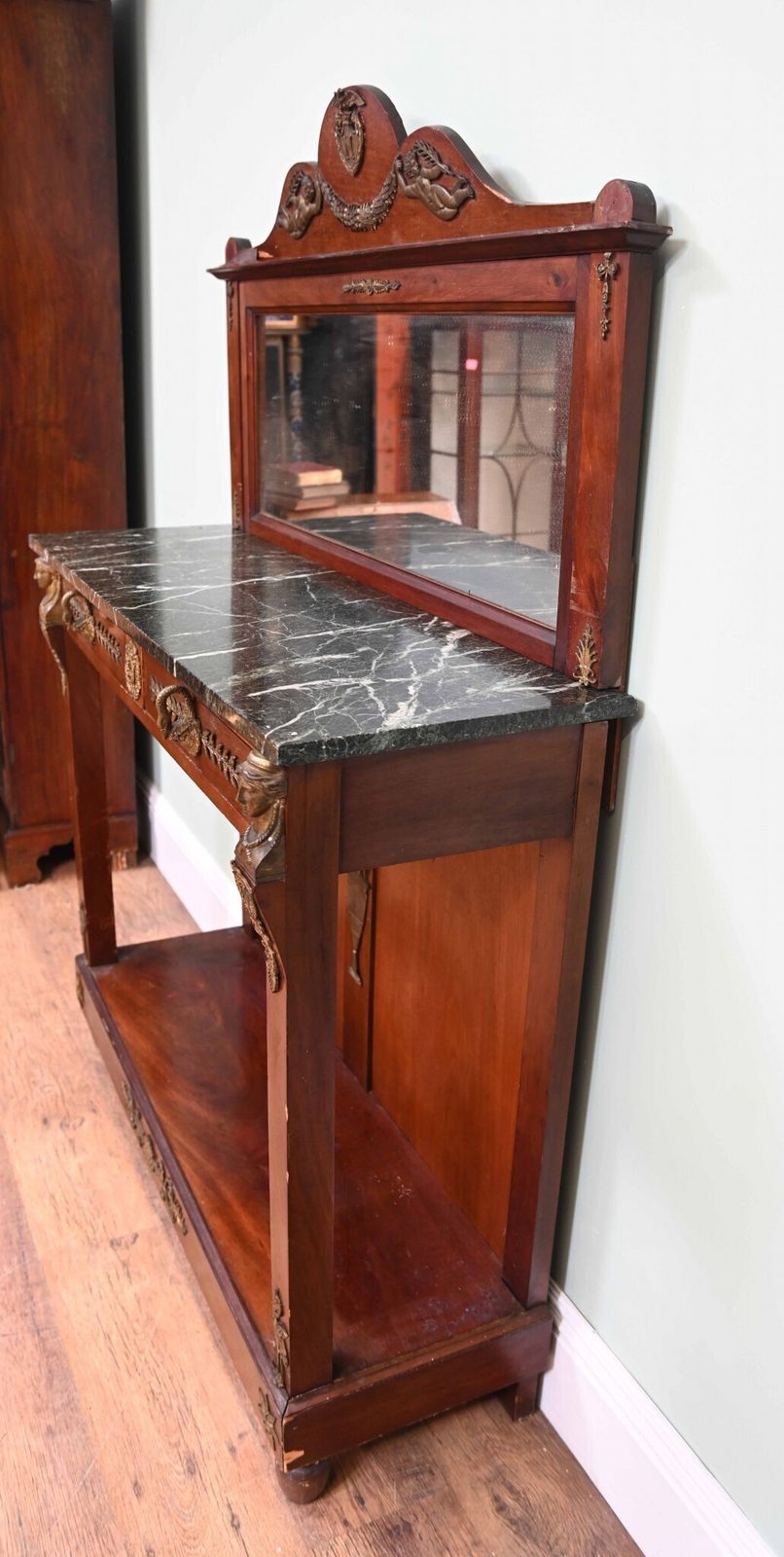 Furniture French Empire Chiffonier Cabinet Mahogany Napoleon III 1890 photo