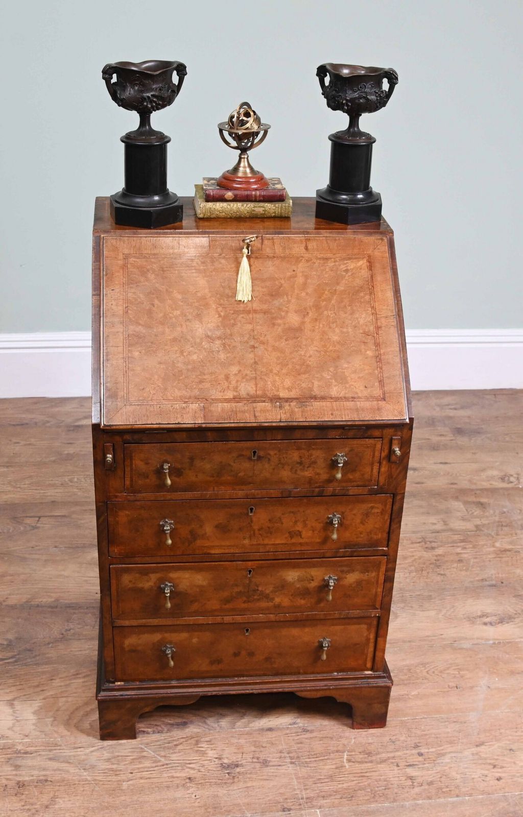 Victorian Bureau Desk Walnut Antique Writing Table 1890