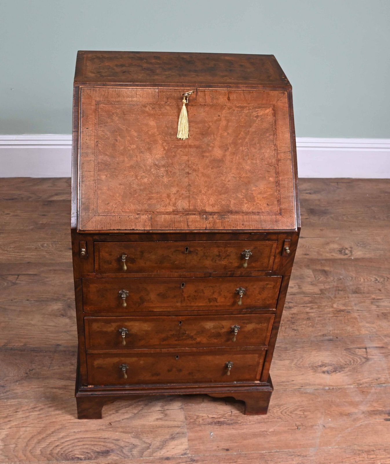 Victorian Bureau Desk Walnut Antique Writing Table 1890 photo Furniture