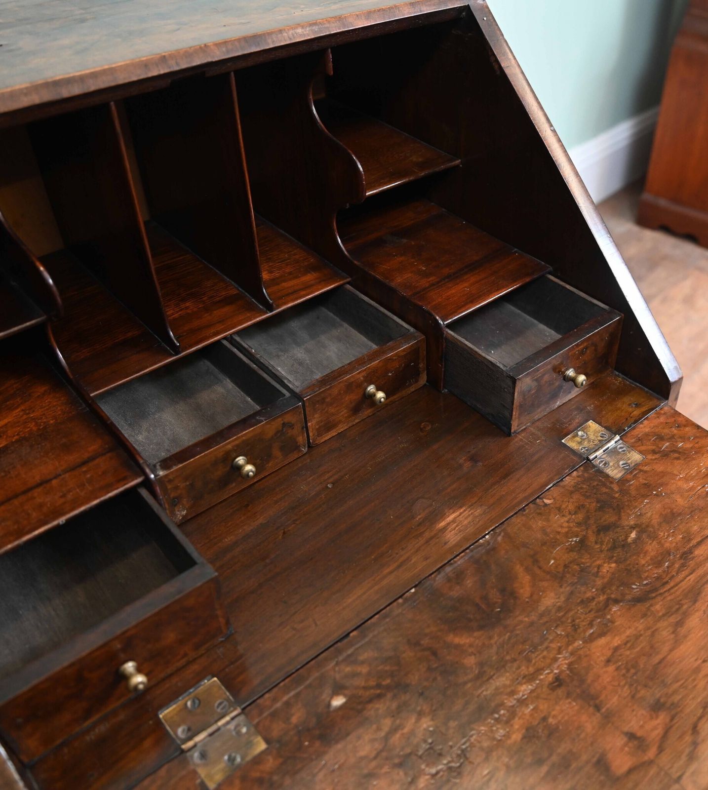 Victorian Bureau Desk Walnut Antique Writing Table 1890 photo buy