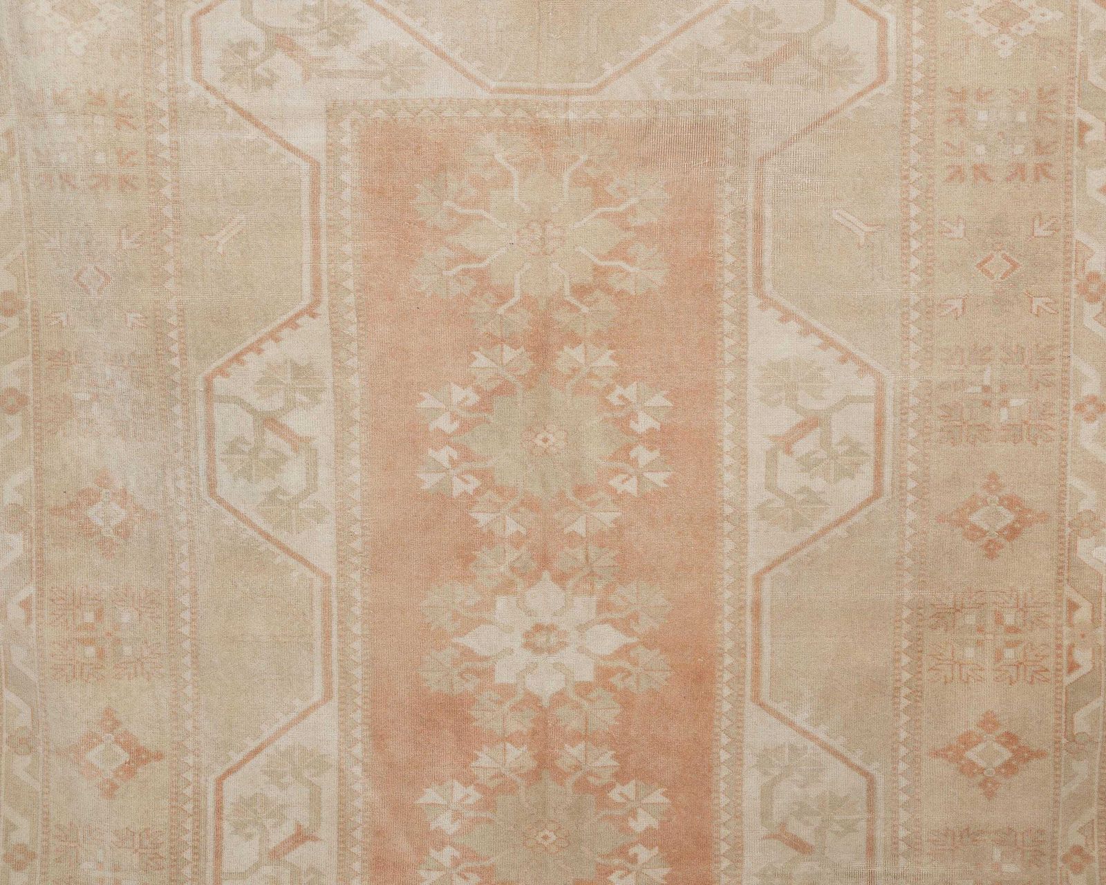 10 X 7 Oushak Rug, Unique Turkish Rug, Antique Rug, Vintage Rug, Large Rug, Living Room Rug, Handmade Rug, Area Rug, Faded Orange Rug, A4850 photo for sale