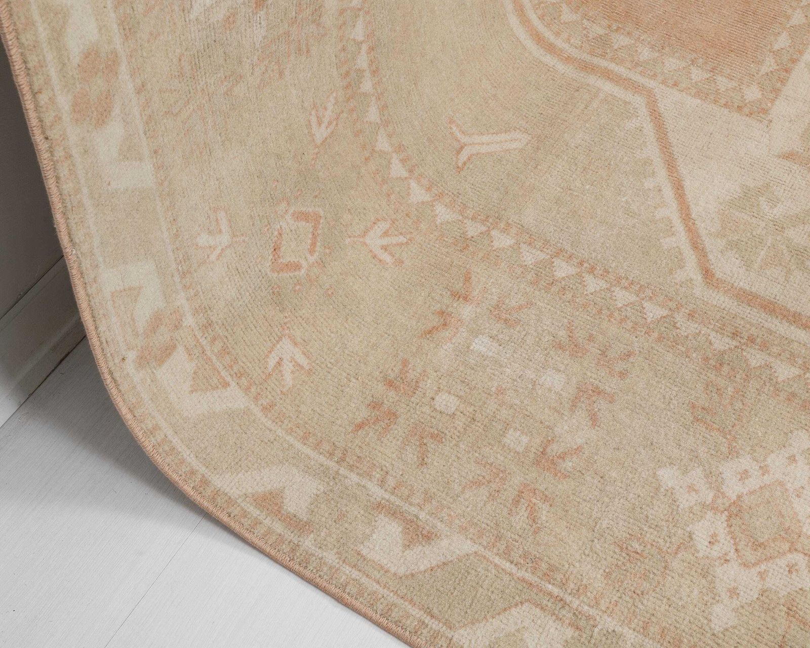10 X 7 Oushak Rug, Unique Turkish Rug, Antique Rug, Vintage Rug, Large Rug, Living Room Rug, Handmade Rug, Area Rug, Faded Orange Rug, A4850 photo vinterior