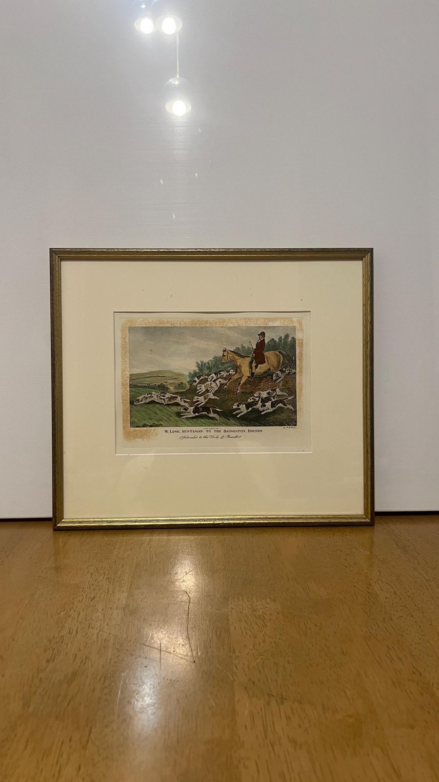1836 Antique Lithograph By R. B. Davis – W. Long, Huntsman To The Badminton Hounds
