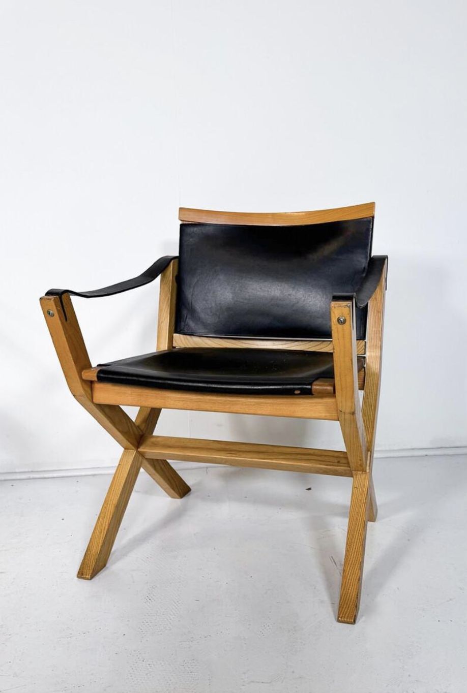 Mid Century Set Of 8 Kiu Armchairs By Luxoritalia, Ash Wood And Leather photo 3590.0