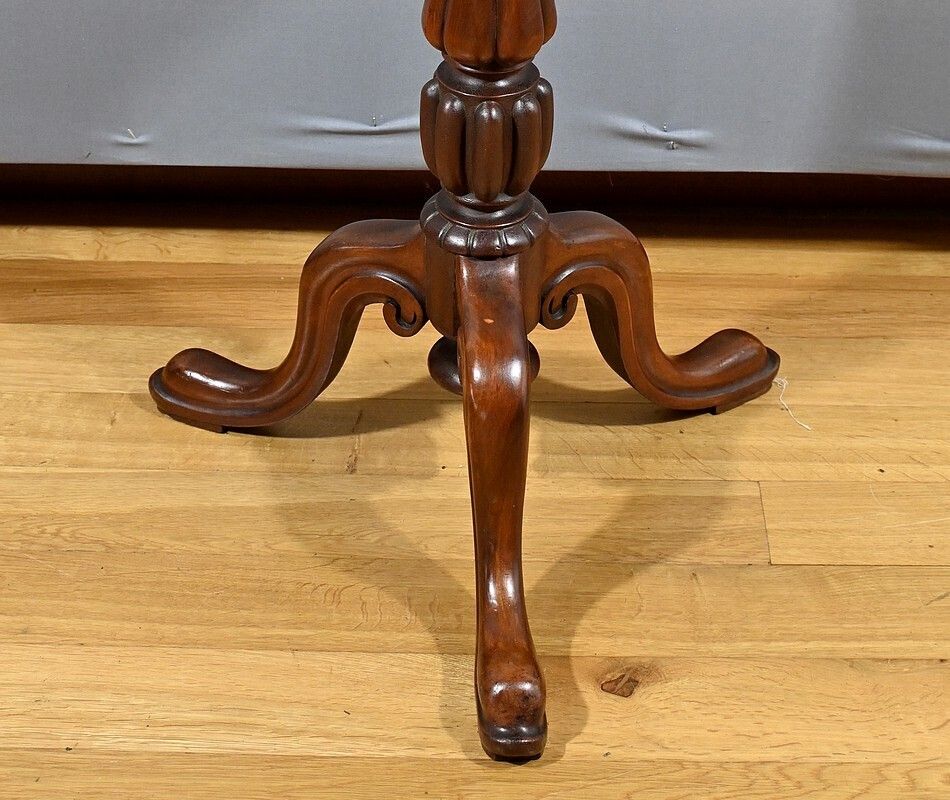 Mahogany Tripod Pedestal Table, Louis Philippe Style – 2nd Half Of The 19th Century photo vinterior