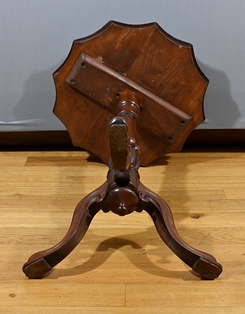 960.0 Mahogany Tripod Pedestal Table, Louis Philippe Style – 2nd Half Of The 19th Century photo