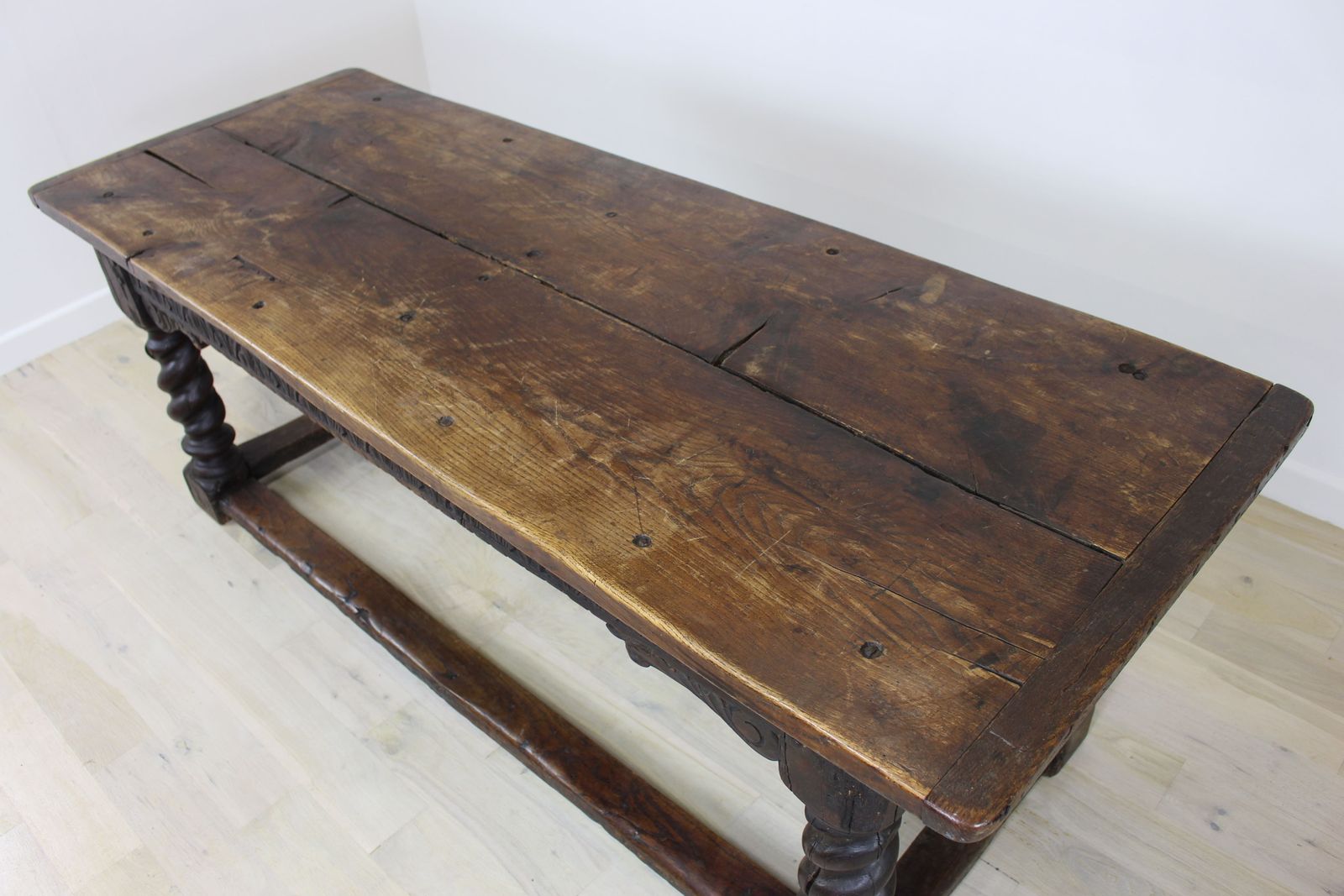 photo furniture Antique Carved Oak Refectory Table 17th Century And Later