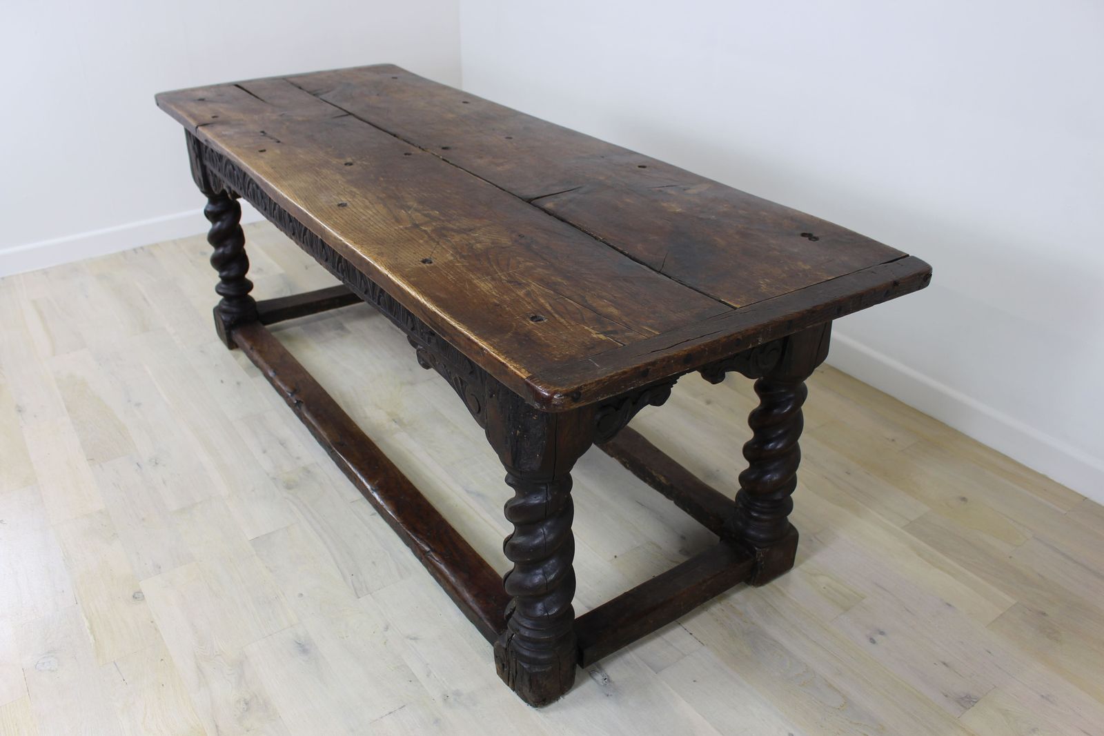photo for sale Antique Carved Oak Refectory Table 17th Century And Later