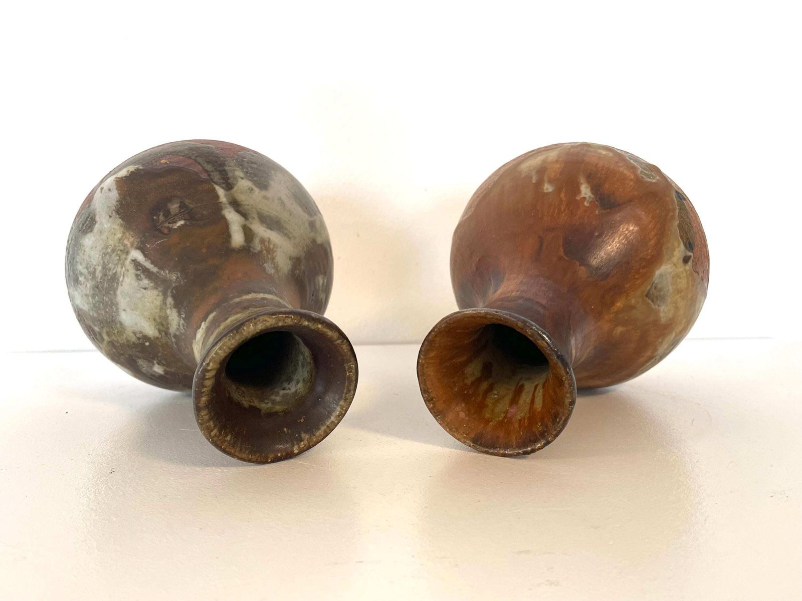 Vintage 1960s Mid Century Modern Fine Art Studio Large Ceramic Vases From Denmark   Collection Of Two From Axella Keramik photo buy