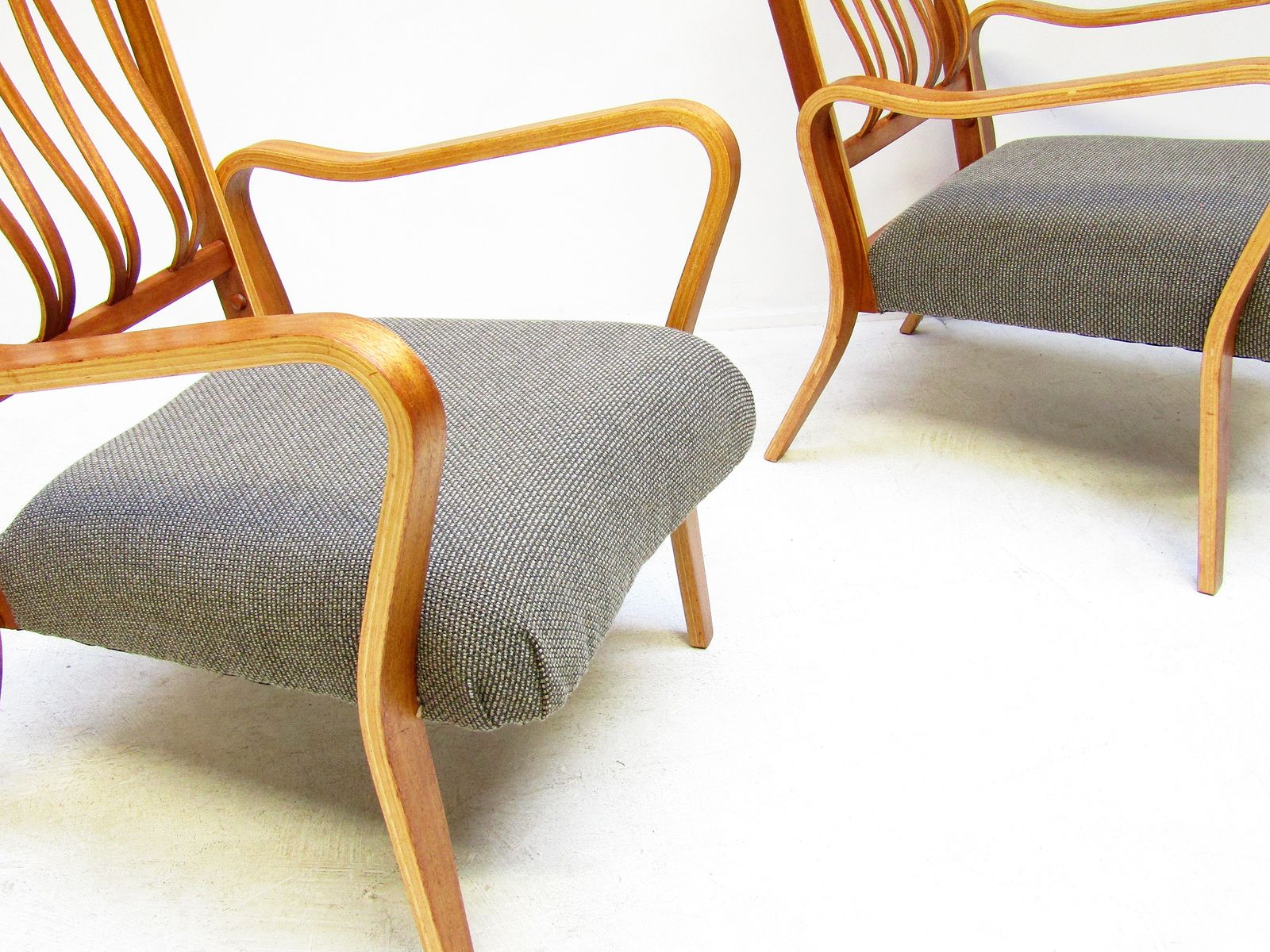 Two 1950s British "Linden" Lounge Chairs In Teak By G A Jenkins photo vintage