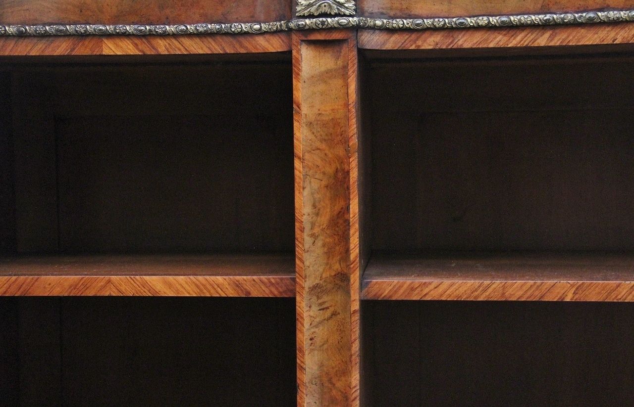 19th Century Walnut And Ormolu Open Bookcase By Johnstone And Jeanes photo for sale