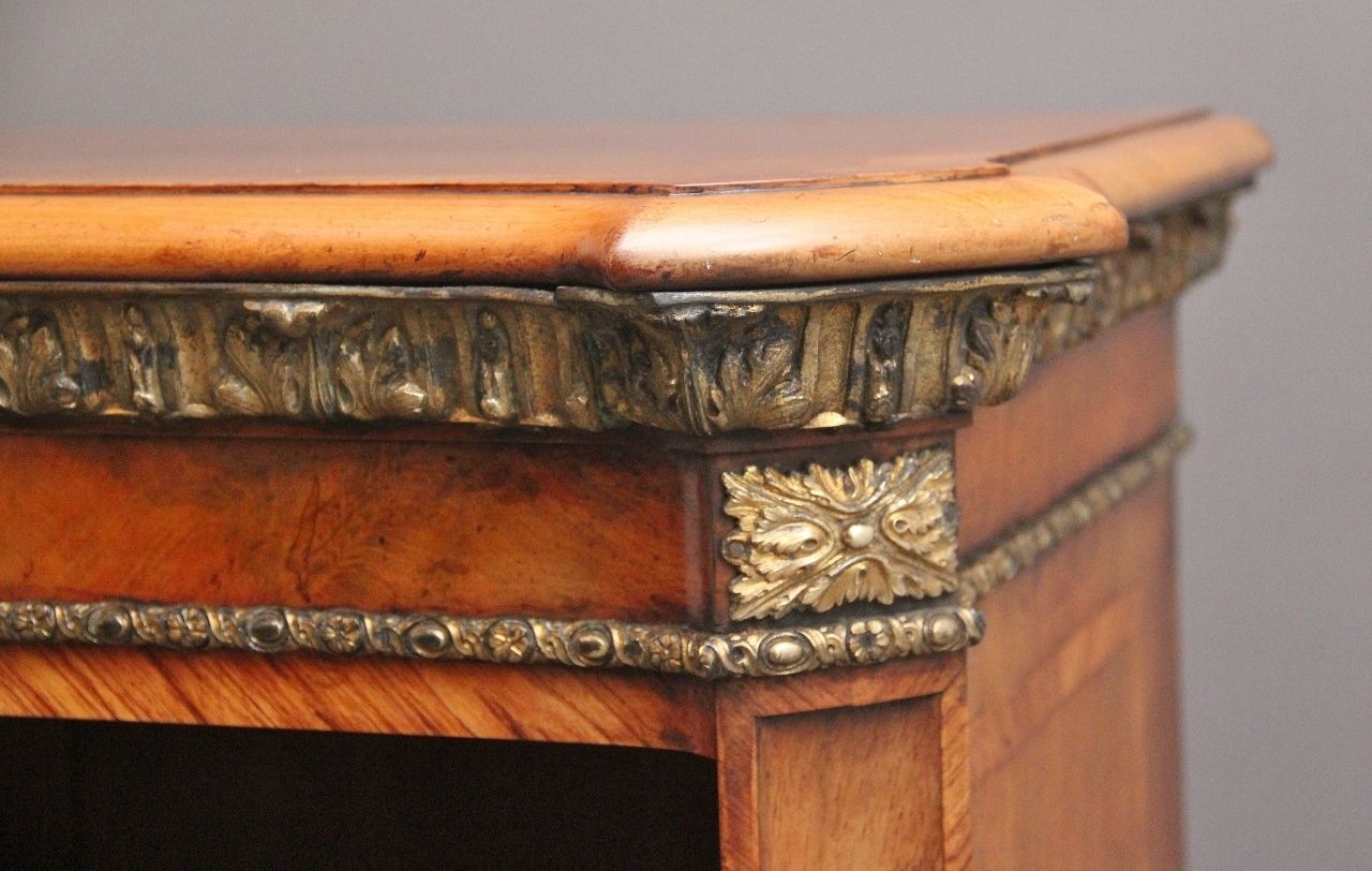 19th Century Walnut And Ormolu Open Bookcase By Johnstone And Jeanes photo vintage