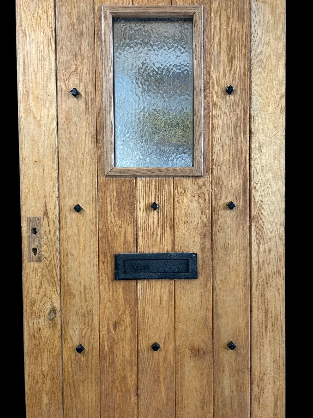 Solid Oak Front Door Antique Period Reclaimed Old Wood Iron Bespoke 58 Mm Deep photo 1475.0