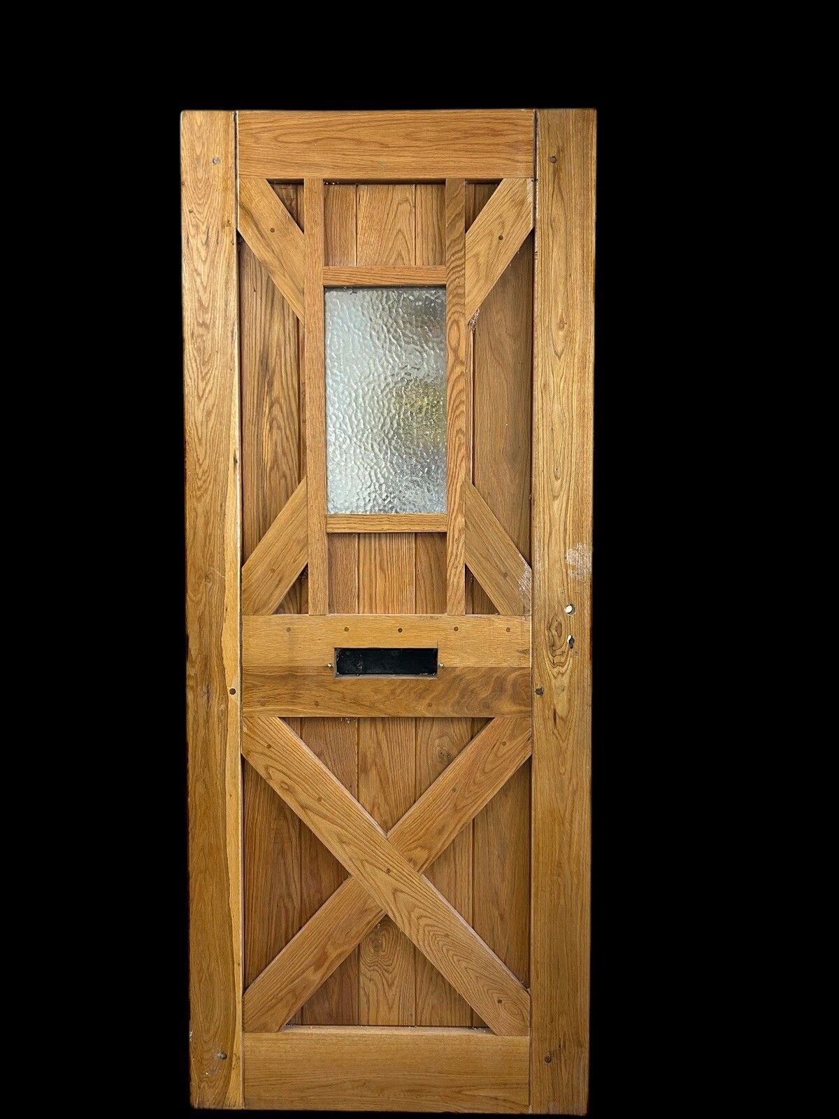 Solid Oak Front Door Antique Period Reclaimed Old Wood Iron Bespoke 58 Mm Deep photo buy