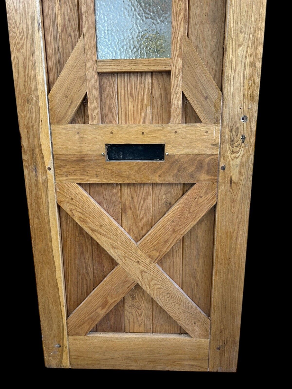 photo for sale Solid Oak Front Door Antique Period Reclaimed Old Wood Iron Bespoke 58 Mm Deep