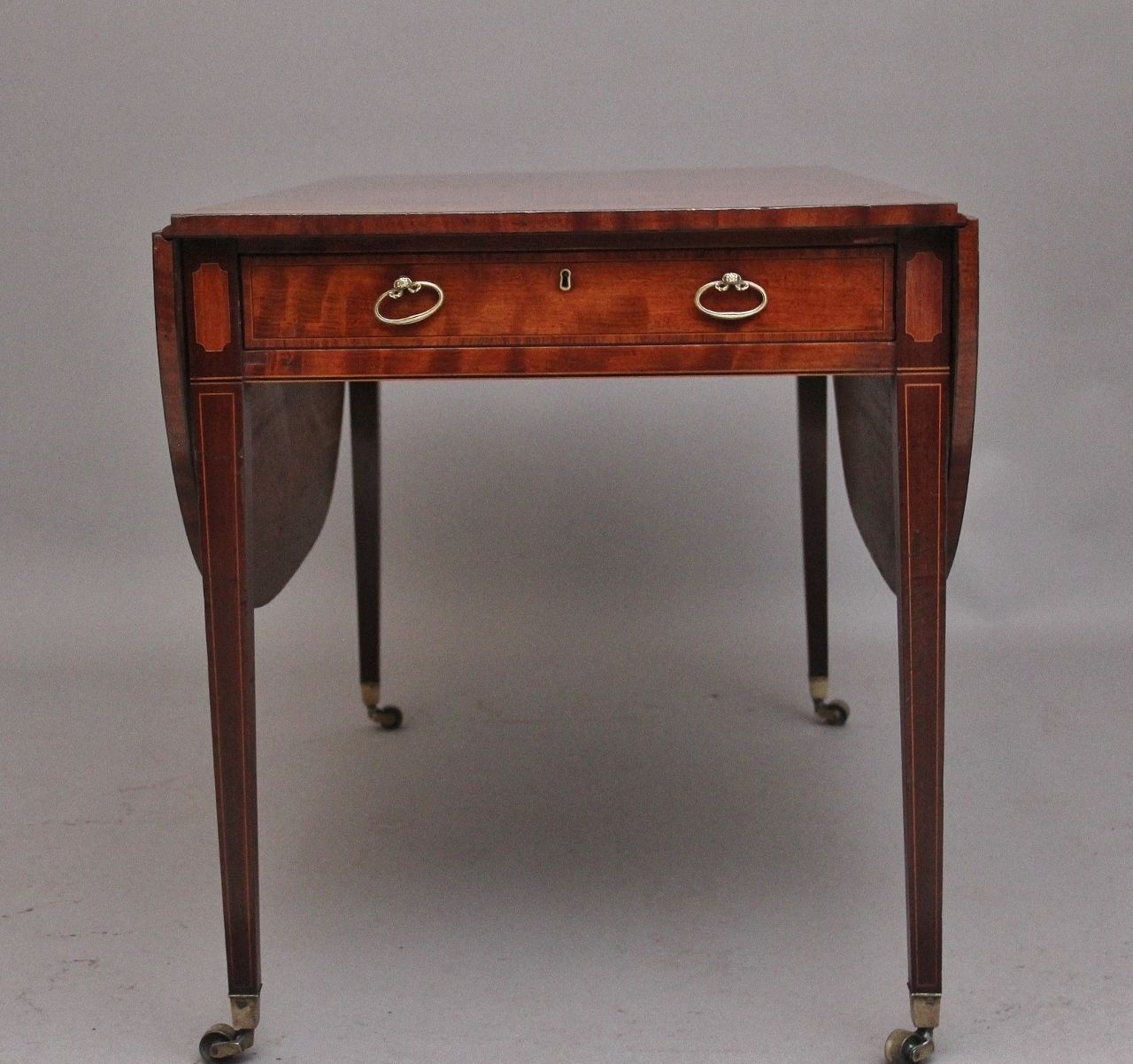 Large Early 19th Century Inlaid Mahogany Pembroke Table photo 1950.0