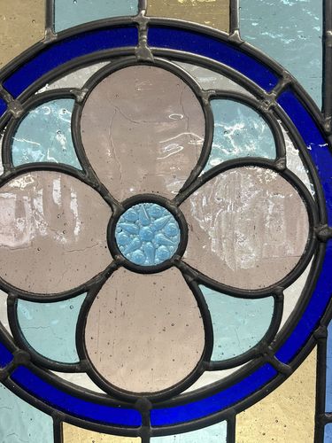 photo vinterior Victorian Stained Glass Front Door Old Antique Period Reclaimed Leaded Wood