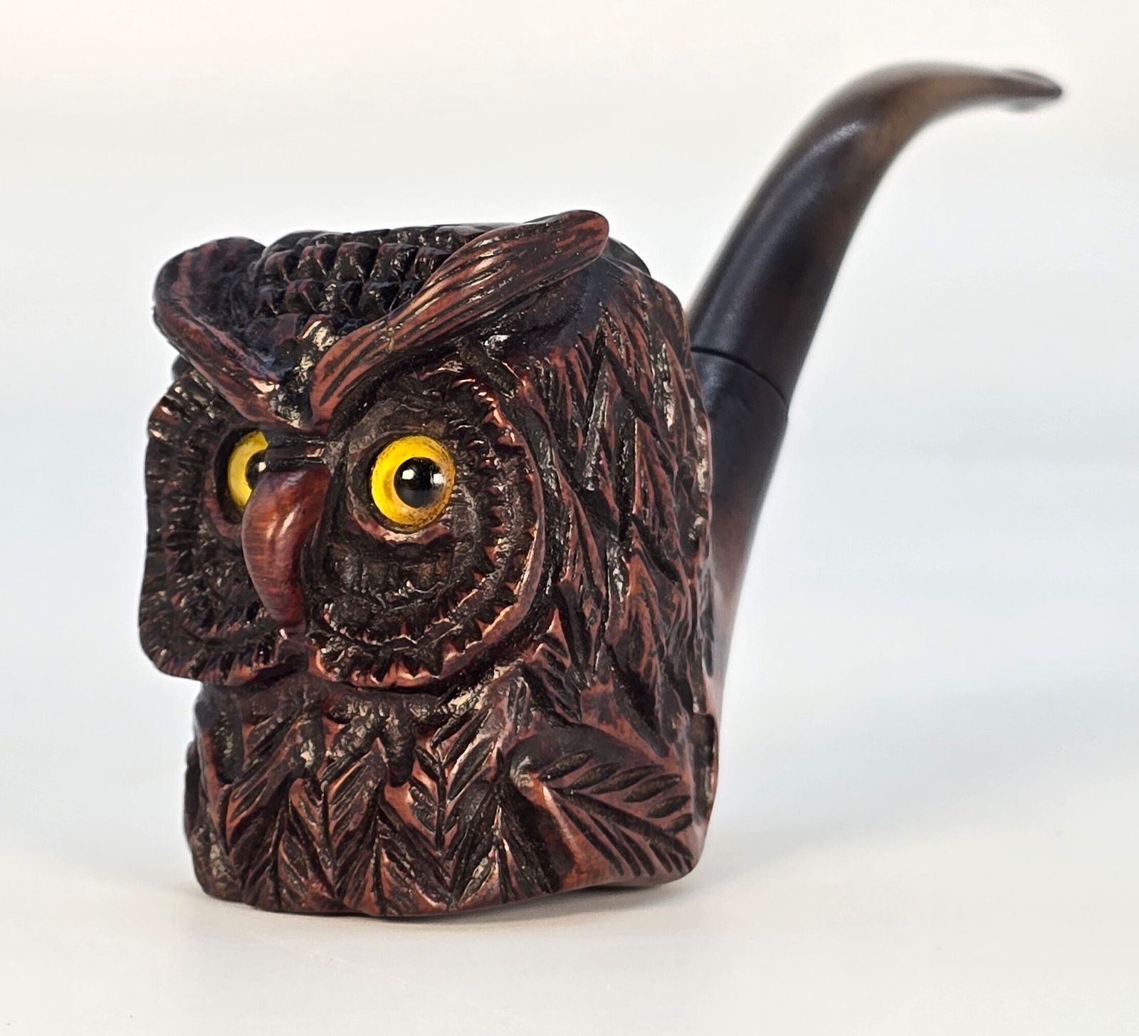 A Rare Owl Novelty Burr Briar Wood Smoking Pipe Circa 1900