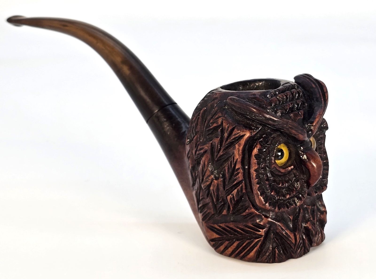A Rare Owl Novelty Burr Briar Wood Smoking Pipe Circa 1900 photo for sale