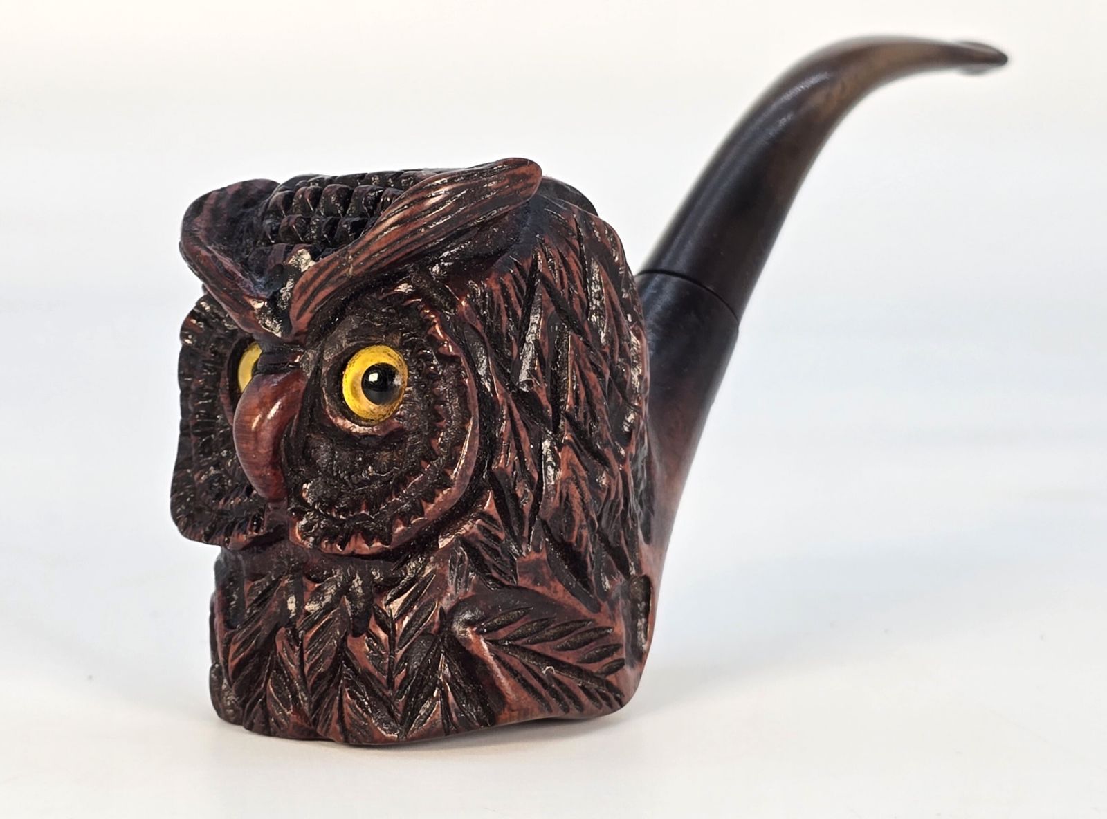 A Rare Owl Novelty Burr Briar Wood Smoking Pipe Circa 1900 photo Home Decor