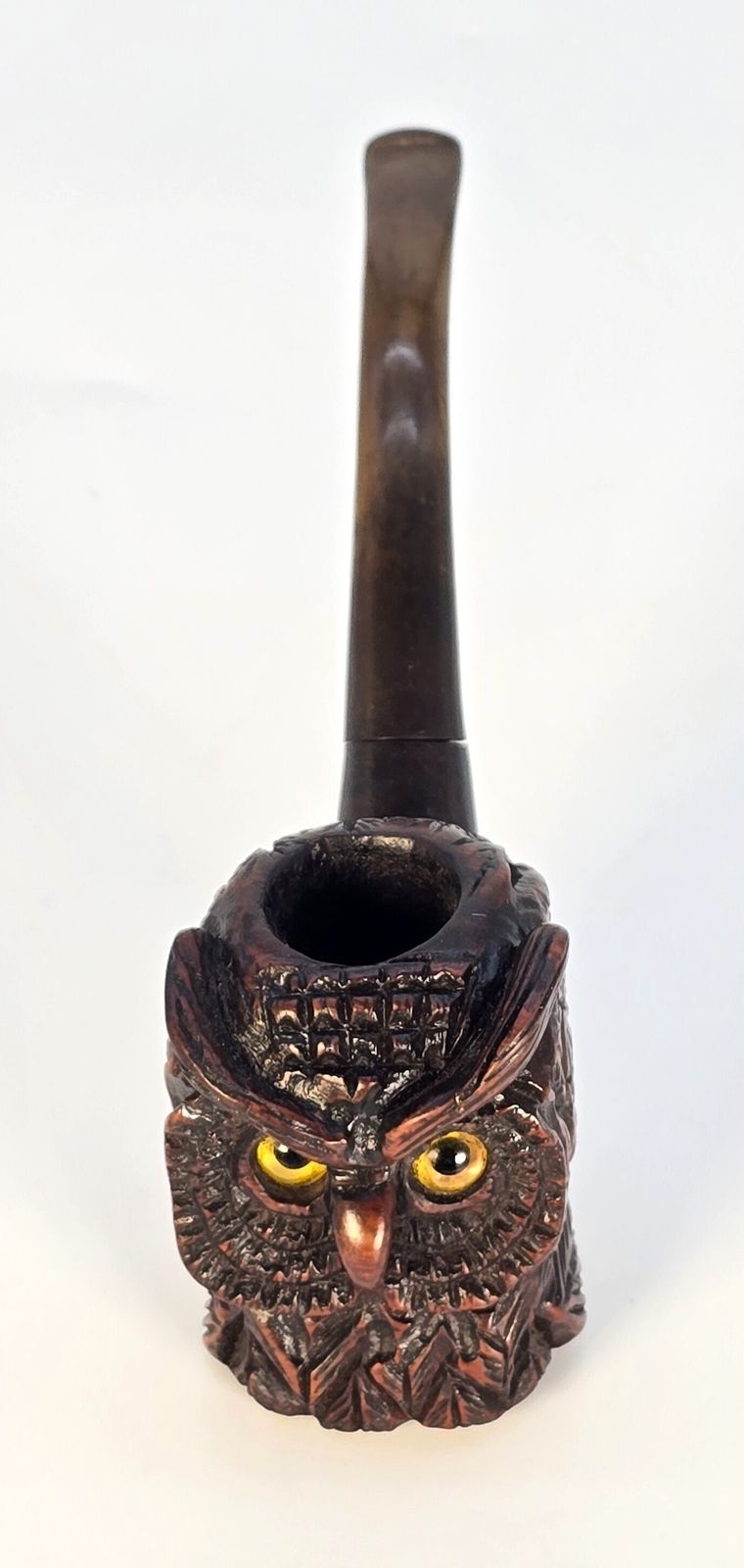 Home Decor A Rare Owl Novelty Burr Briar Wood Smoking Pipe Circa 1900 photo