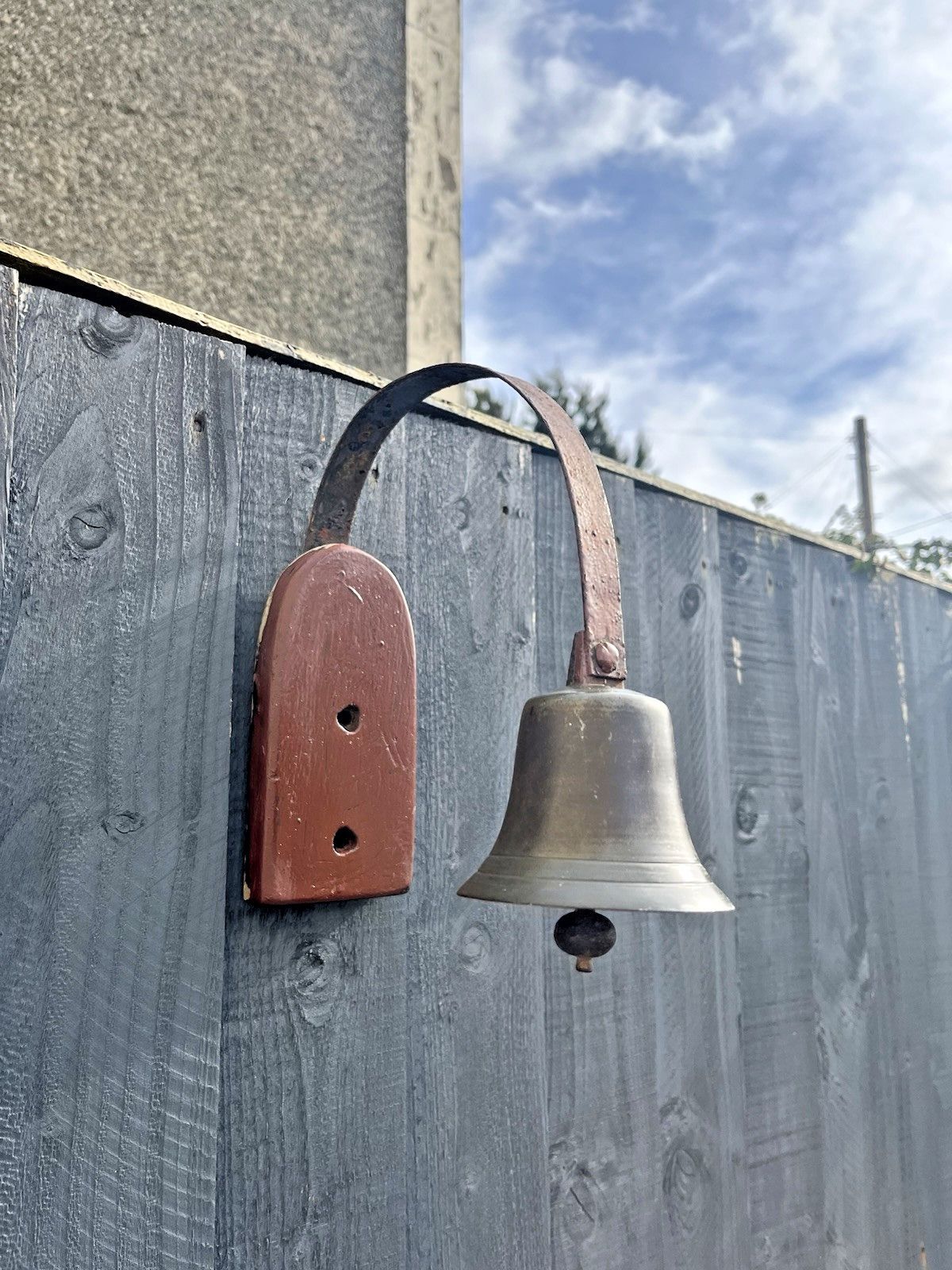 Antique Victorian Shop Keepers Brass Bronze Iron Door Service Bell Loud Ringer photo 110.0
