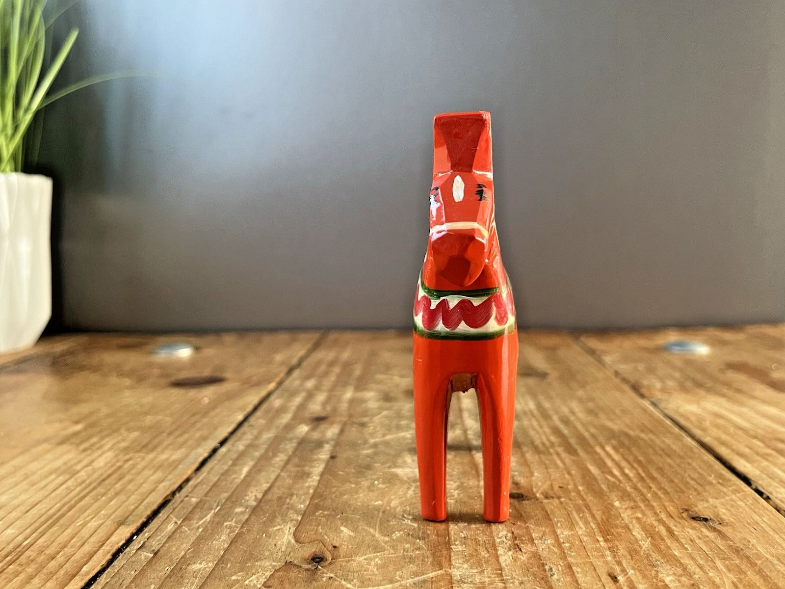 4" Vintage Red Swedish Nils Olsson Folk Art Dala Horse Dalahemslojd Dalahast photo Art
