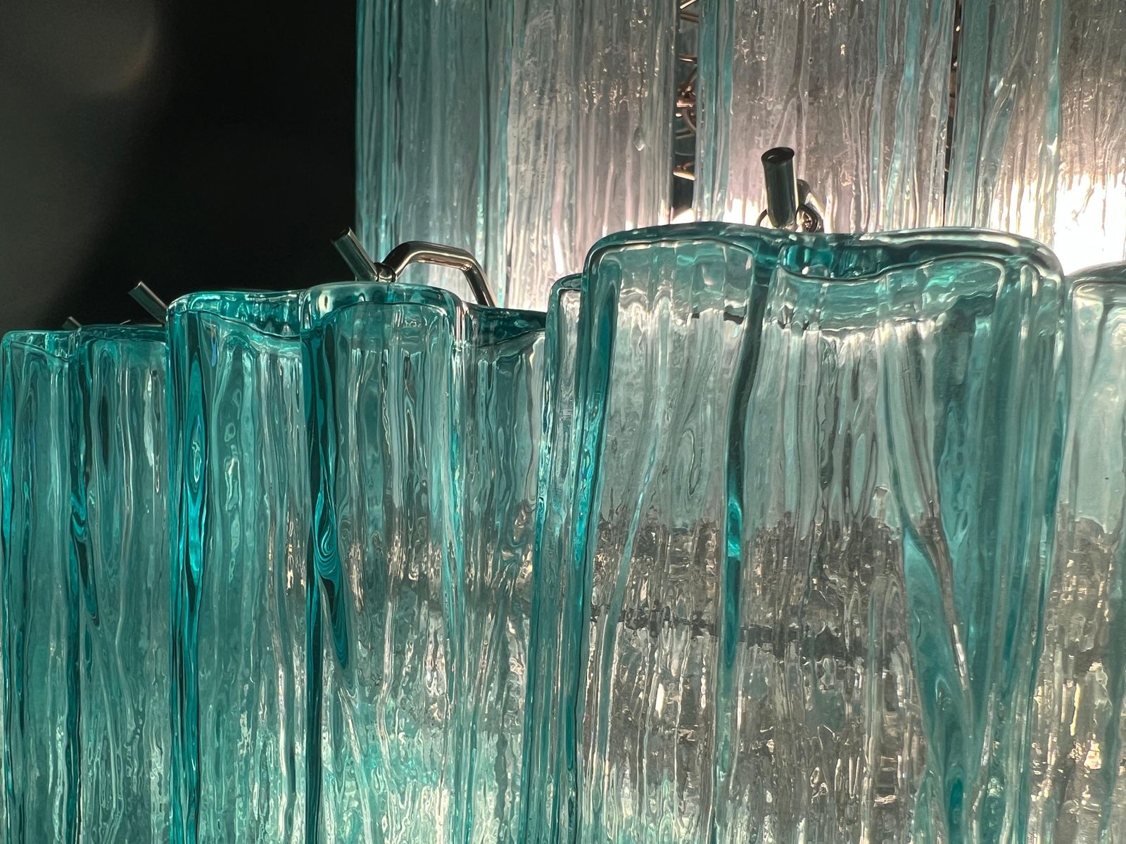 Lighting Majestic Aquamarine  Murano Chandelier By Valentina Planta photo