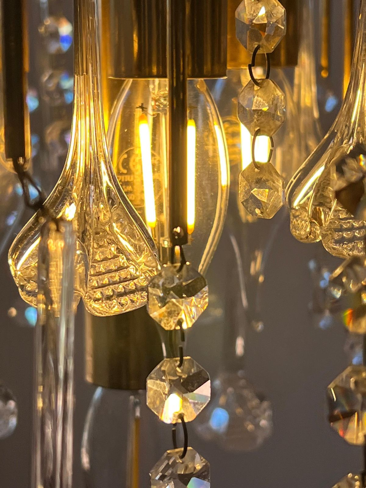 Grace Kelly's Tears Murano Chandelier 1980s photo for sale