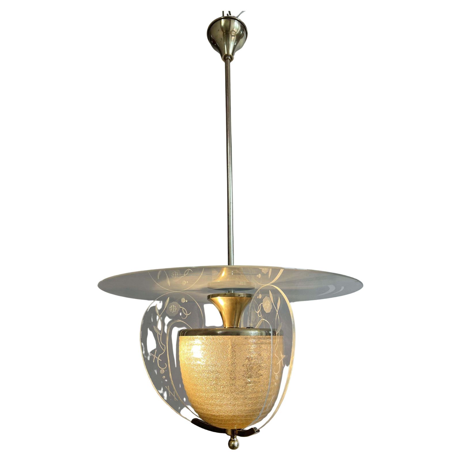 Very Rare Italian Chandelier By Barovier & Toso, Murano, 1950s photo furniture