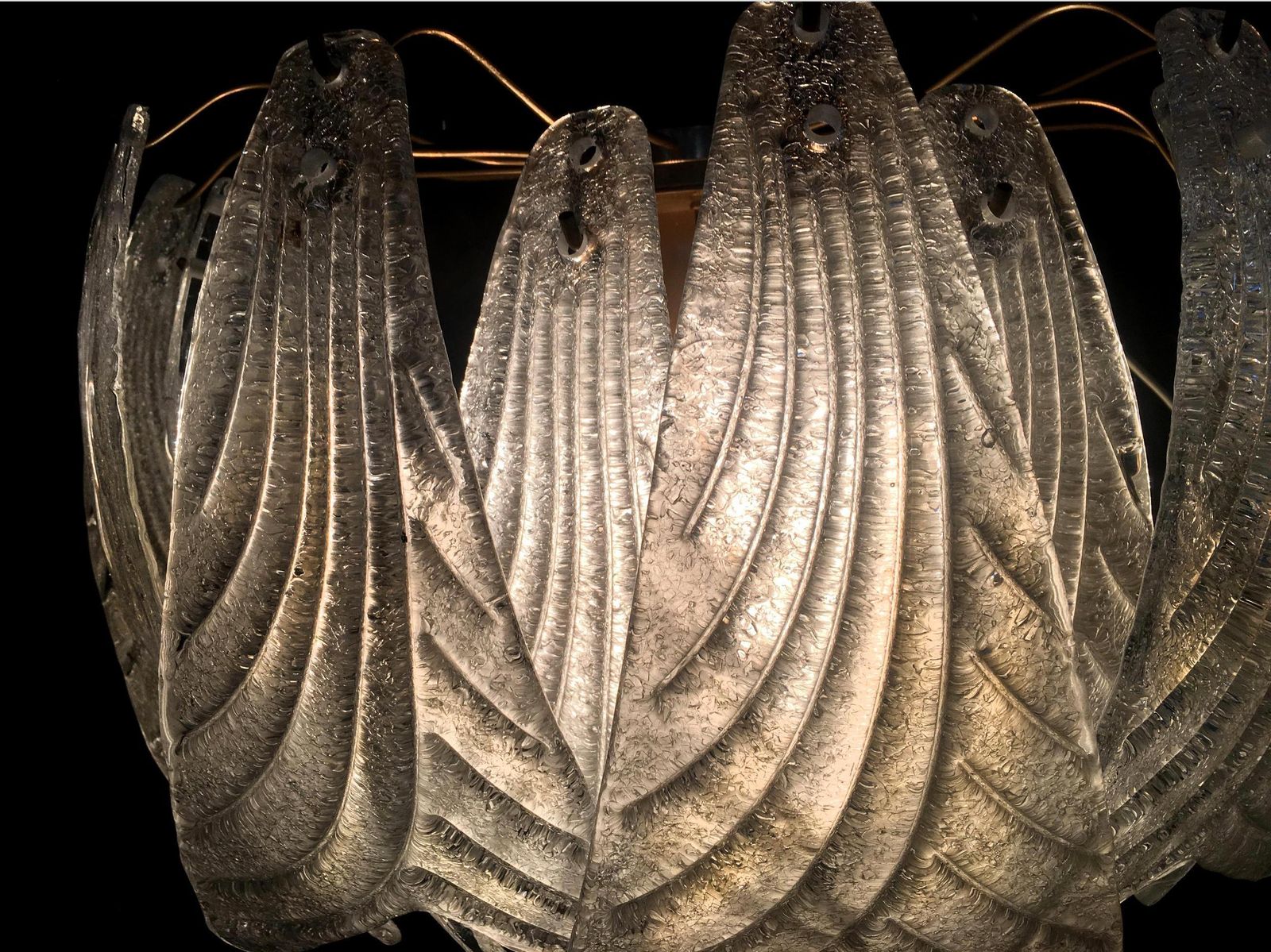 Pair Of Italian Sconces Barovier & Toso Style, Murano, 1970 photo 2307.0