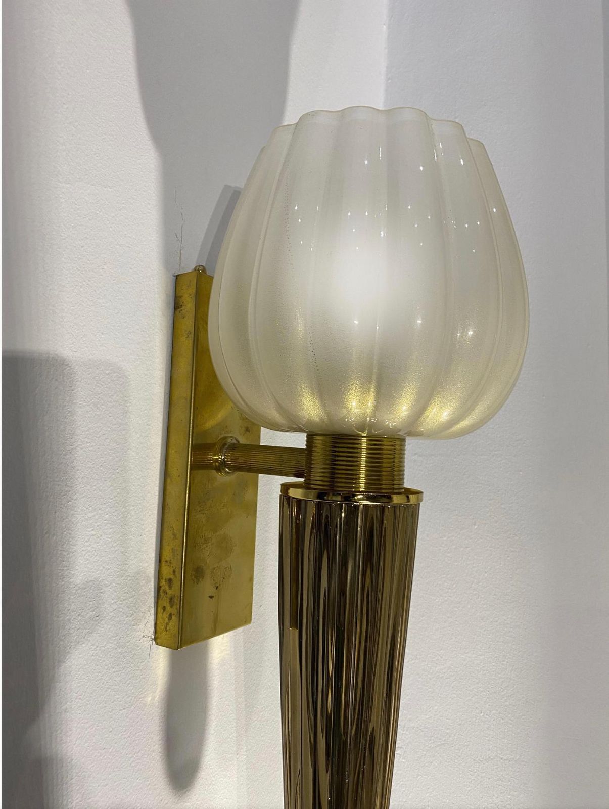 Pair Of Charming Sconce By Barovier & Toso, Murano, 1970s photo 3460.0