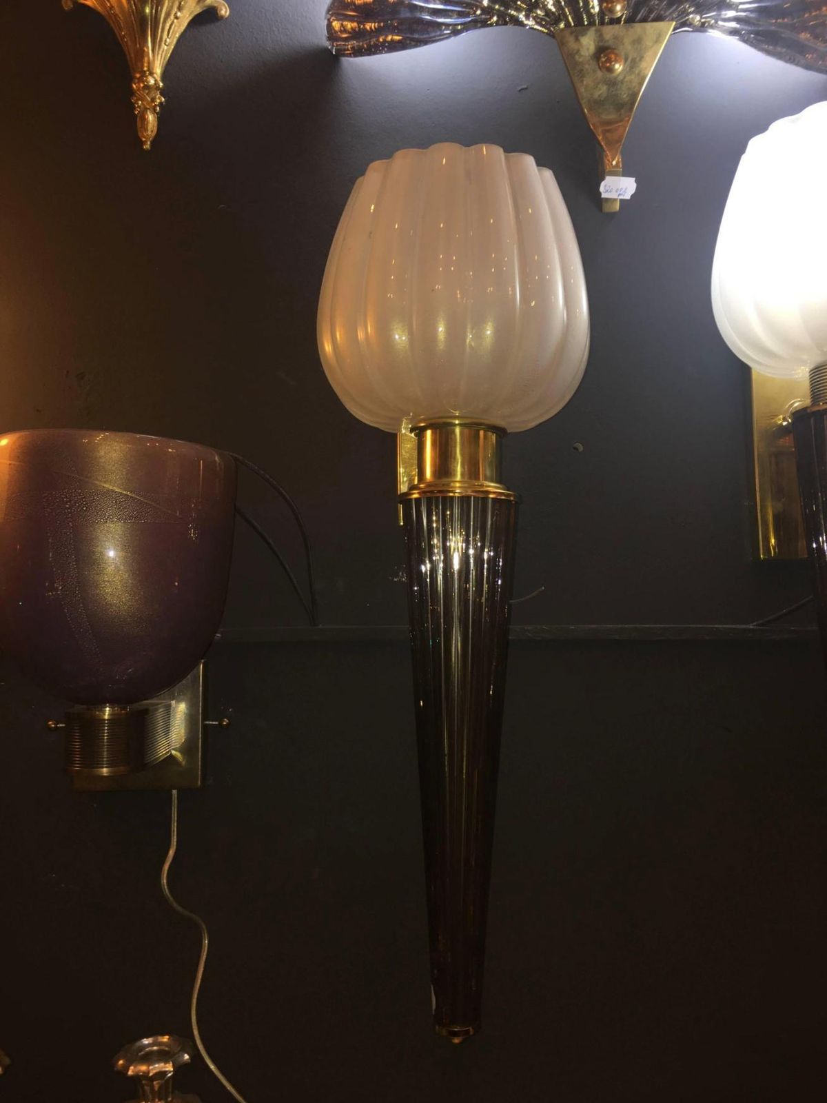 3460.0 Pair Of Charming Sconce By Barovier & Toso, Murano, 1970s photo