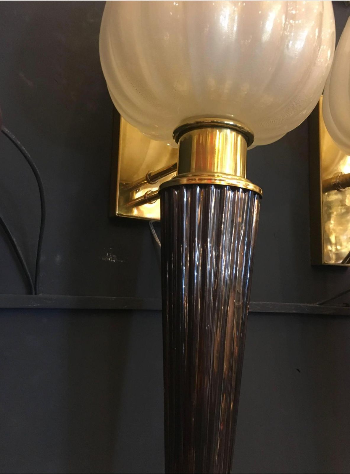 photo vintage Pair Of Charming Sconce By Barovier & Toso, Murano, 1970s
