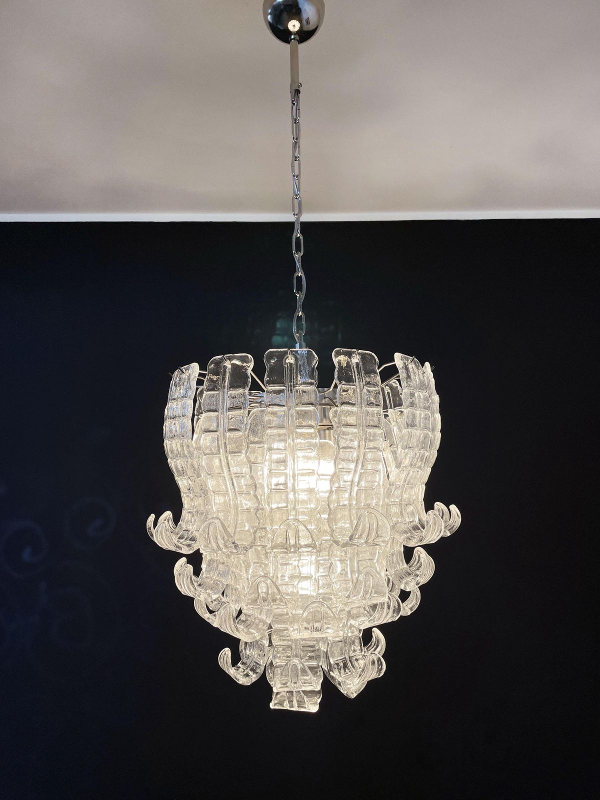 Spectacular Venetian Pink Glass Chandelier. Murano photo 1538.0