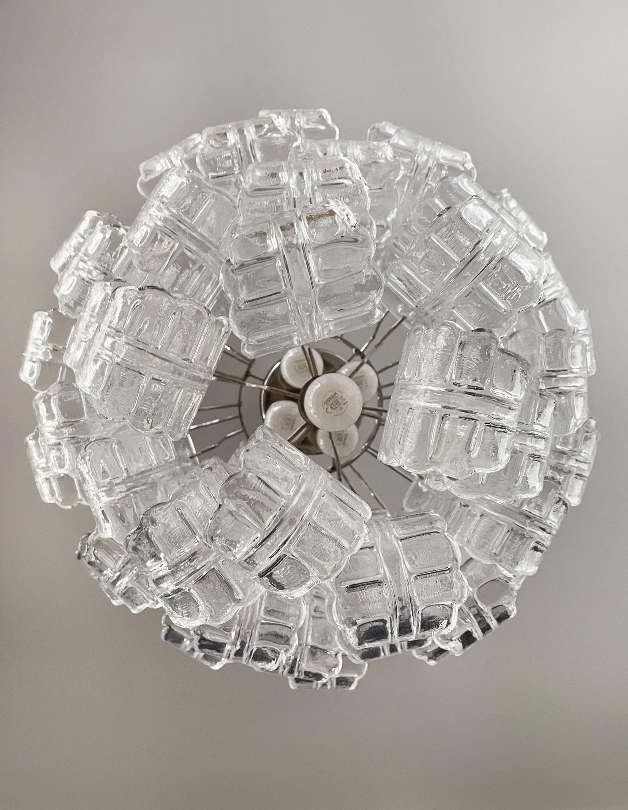 1538.0 Spectacular Venetian Pink Glass Chandelier. Murano photo