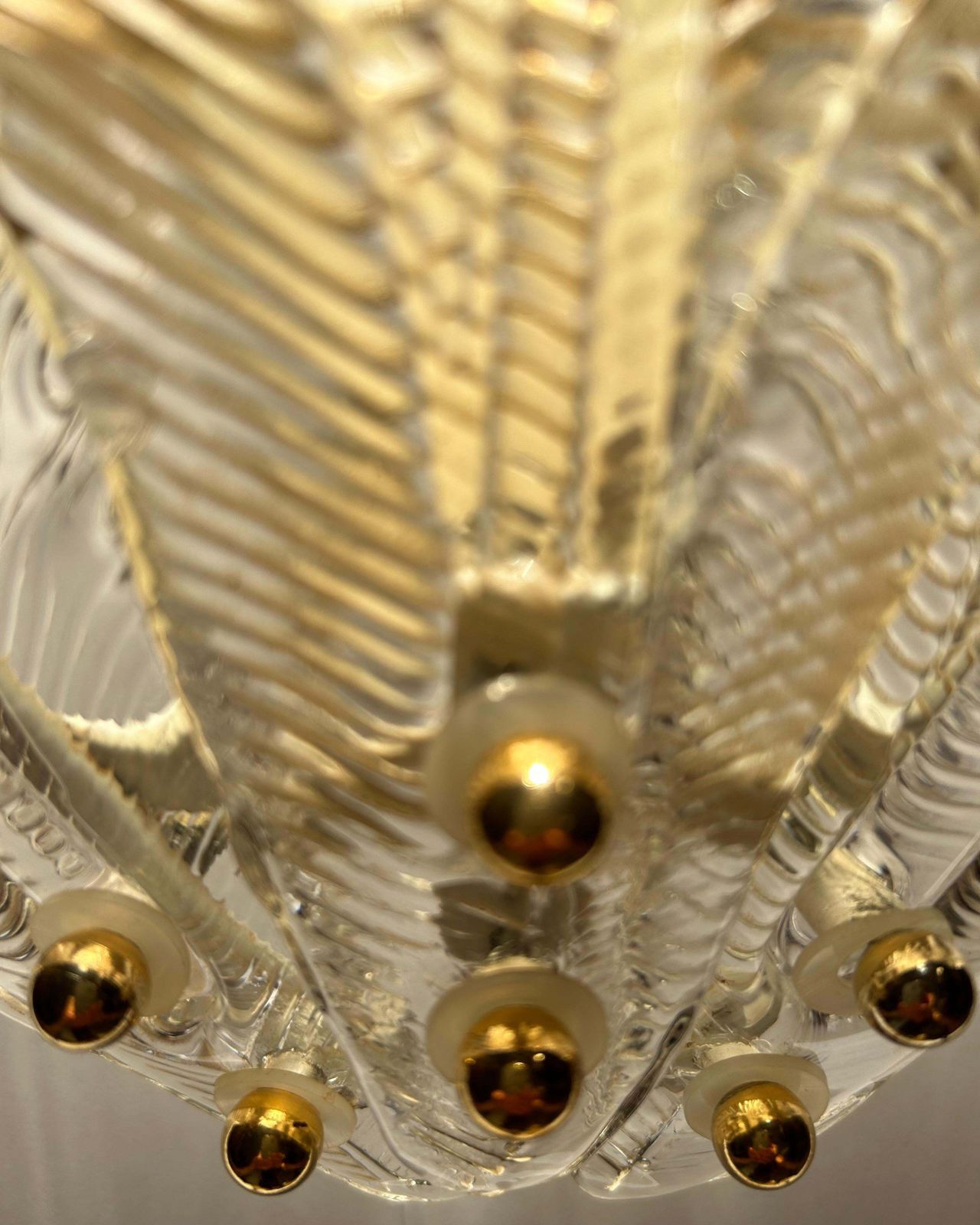 Luxurious Pair Of Wall Lamps Style Barovier & Toso, Murano, 1980s photo Lighting