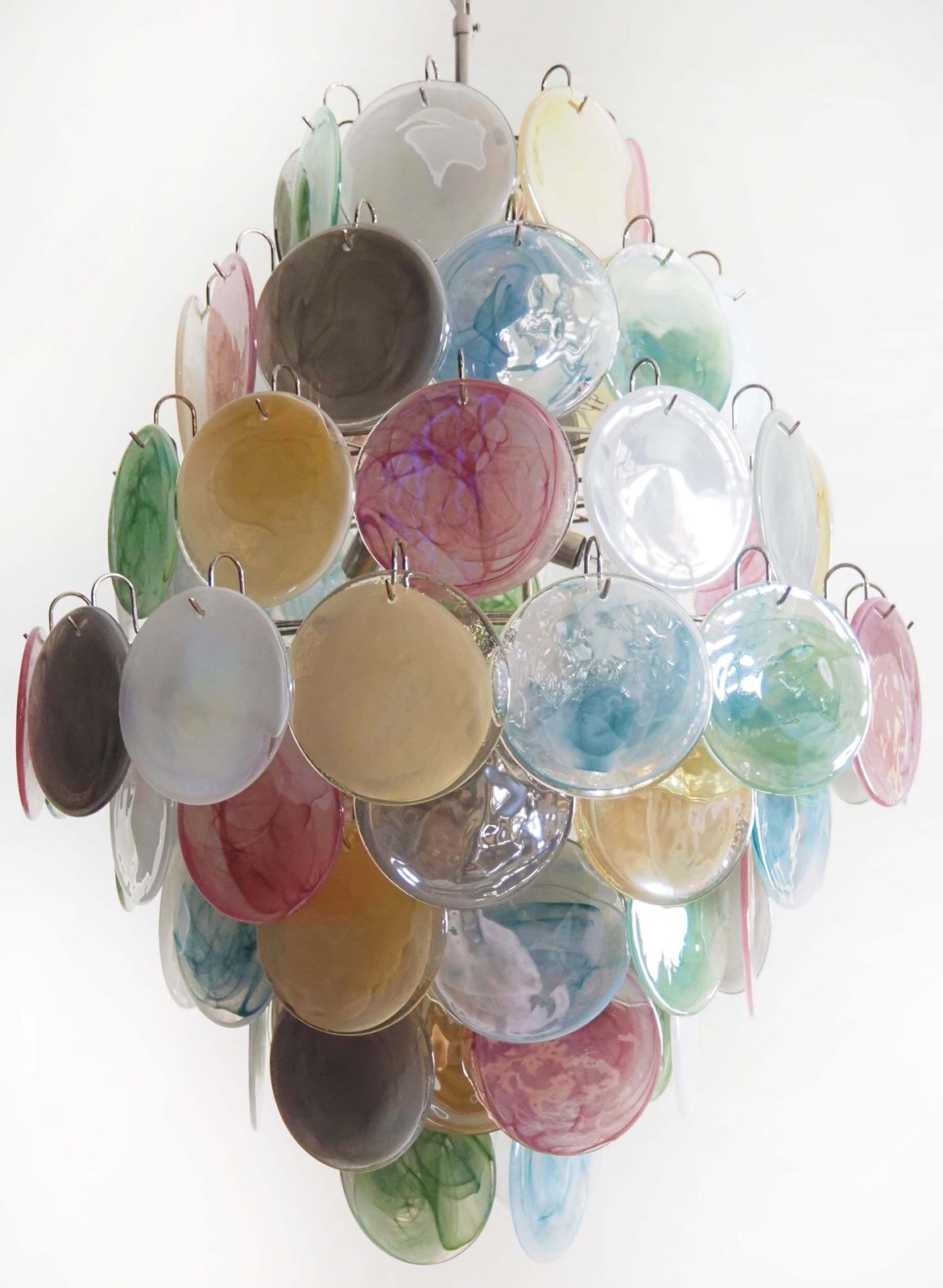 Pair Mid Century Italian Arlecchino Murano Chandeliers photo buy