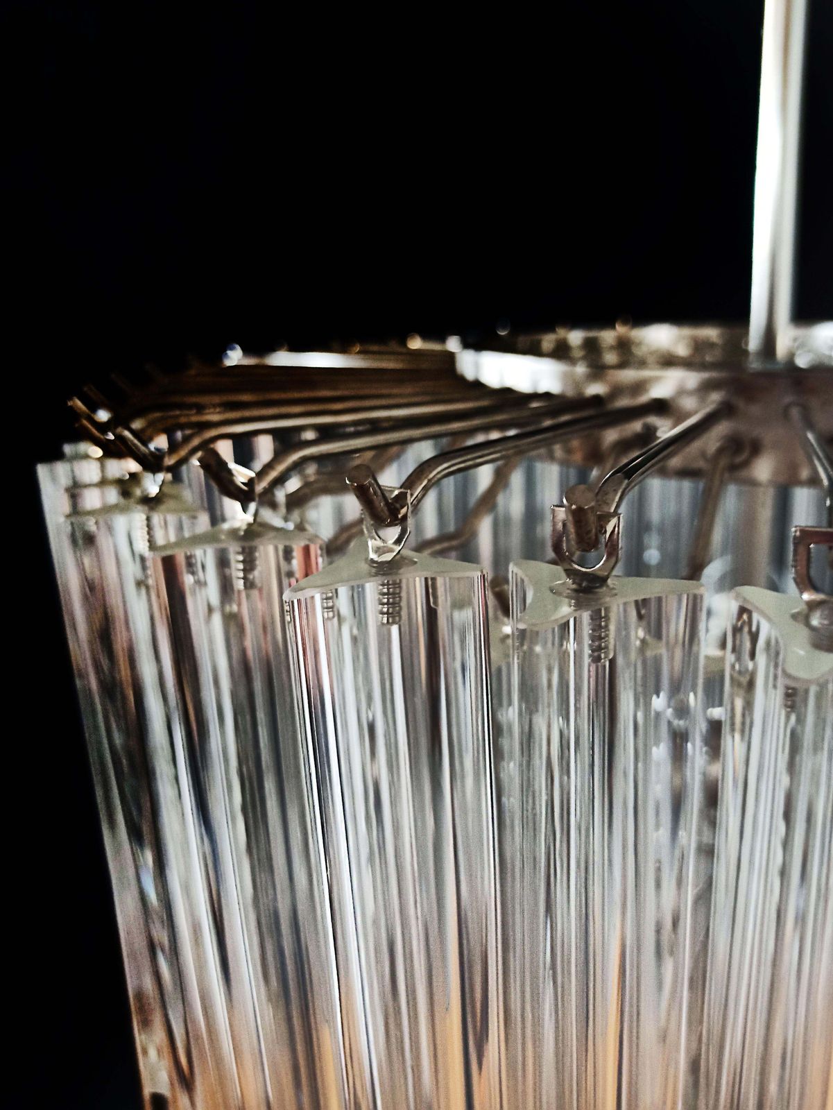 Beautiful Murano Glass Chandeliers   111 Transparent Triedri photo 4905.0