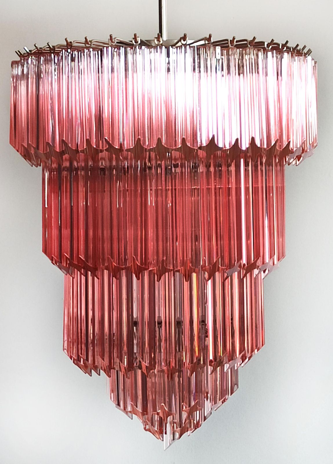 Beautiful Pink Murano Glass Chandeliers   112 Pink Quadriedri photo buy