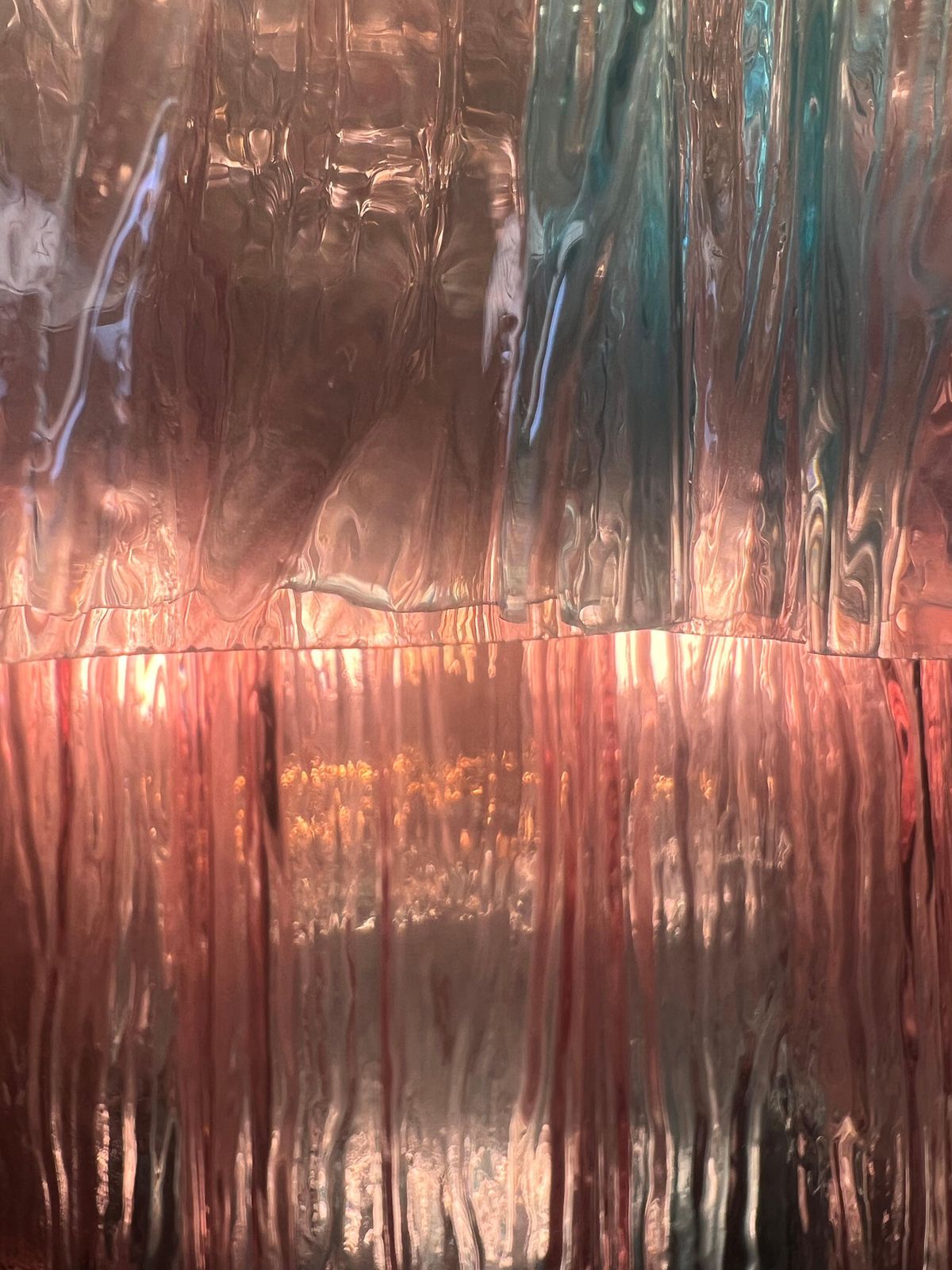 Charming  Italian Pink An Blue Chandelier By Valentina Planta, Murano photo Lighting