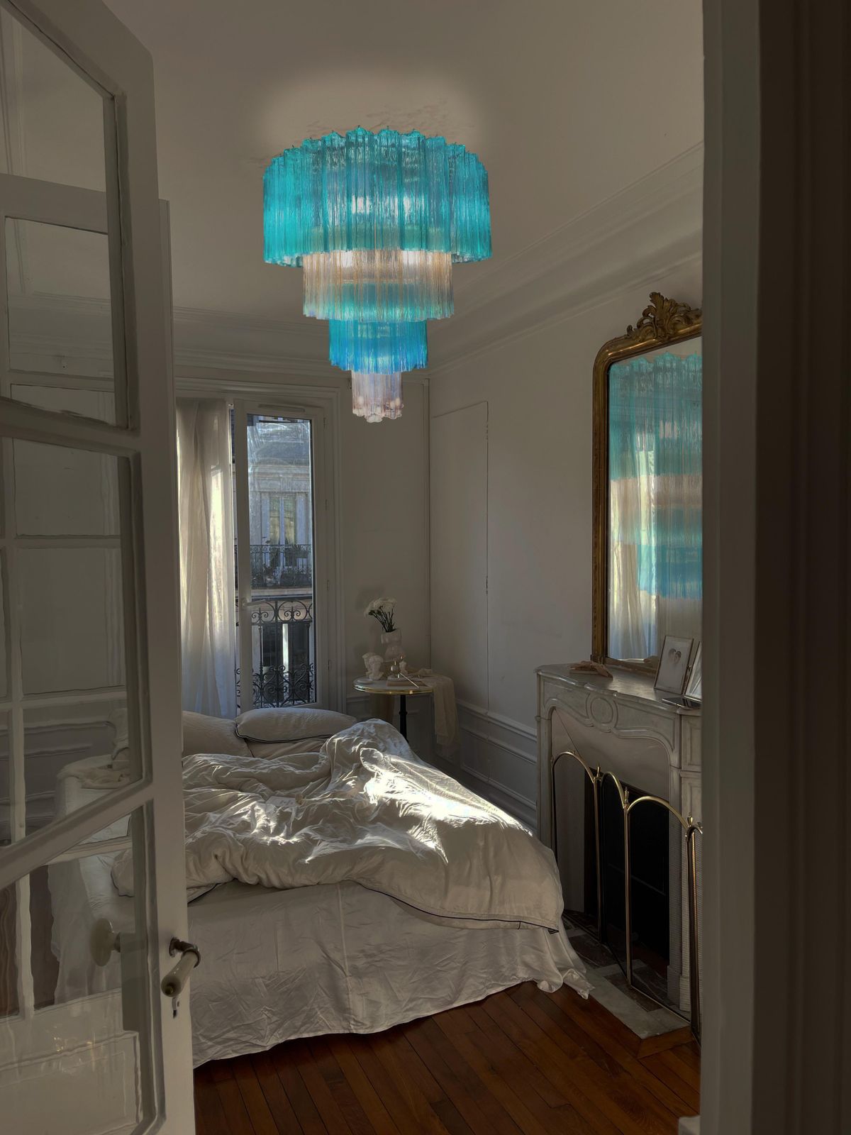 Charming  Italian Emerald And Gold Chandelier By Valentina Planta, Murano photo furniture