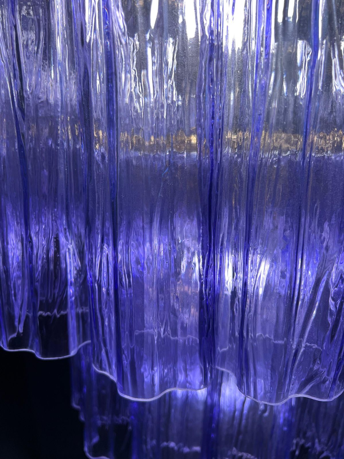Charming Pair Italian Amethyst Chandeliers By Valentina Planta, Murano photo for sale