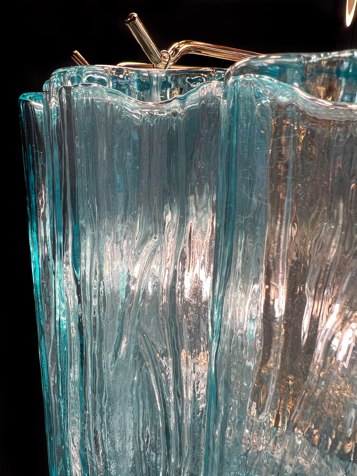 photo vinterior Elegant Italian Blue Chandelier By Valentina Planta, Murano