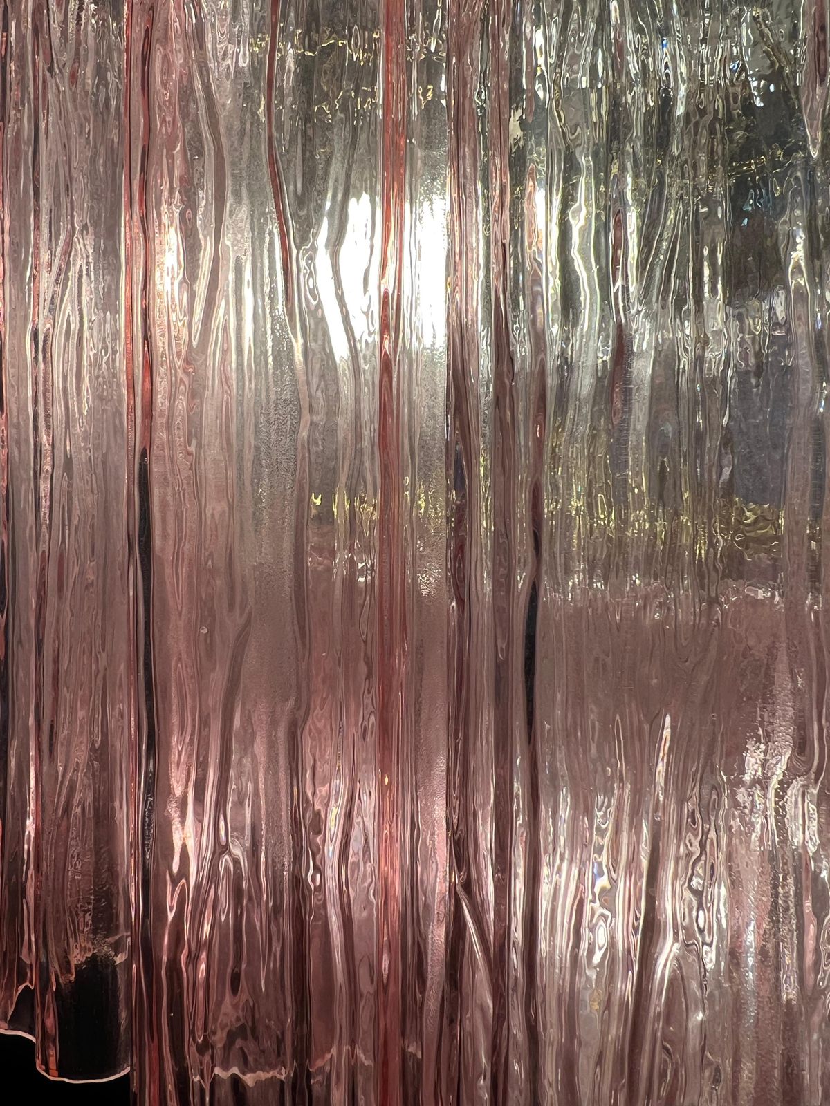 1153.0 Elegant Italian Pink Chandelier By Valentina Planta, Murano photo